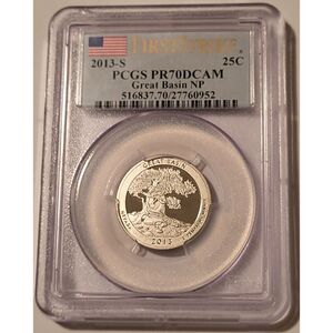 2013 S Clad Great Basin NP Quarter Proof PR70 DCAM First Strike